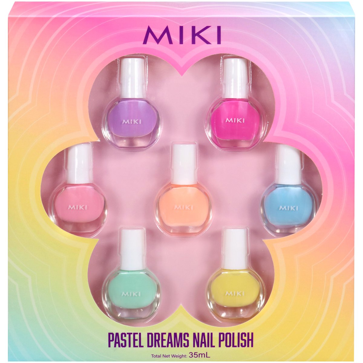 Miki nail 【限定パケ⭕️】 LOTS OF LOVE【全28色】 Miki Pastel Dreams Nail Polish Set 7 piece - Miki