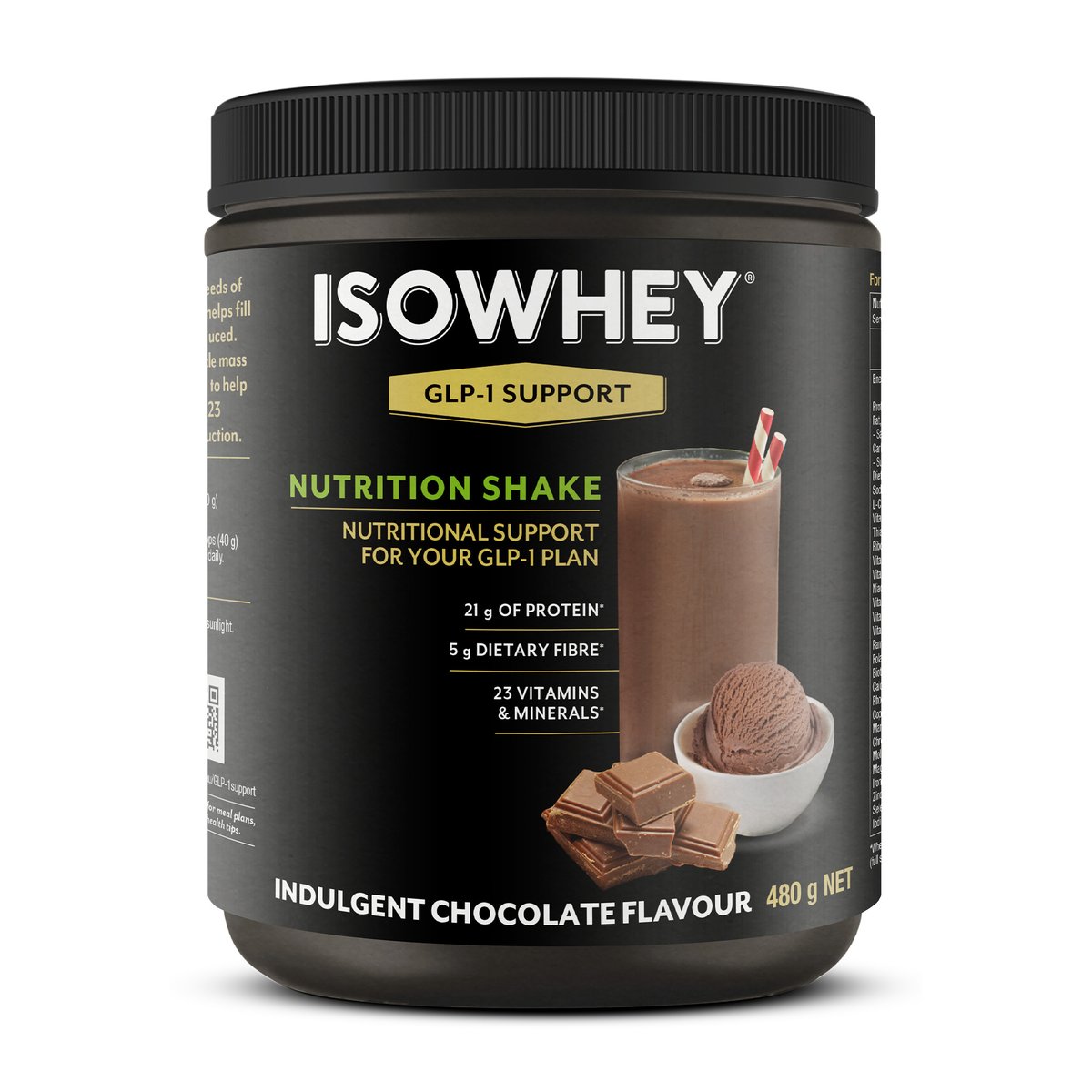 Isowhey GLP-1 Support Nutrition Shake Chocolate 480g