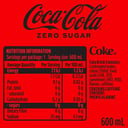 Coca-Cola Coke Zero Bottle 600ml thumbnail 3