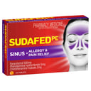 Sudafed PE Sinus + Allergy & Pain Relief 24 tablets thumbnail 3