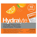 Hydralyte Electrolyte Powder Orange Flavoured 10 Sachets thumbnail 10