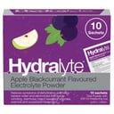 Hydralyte Electrolyte Powder Apple Blackcurrant Flavoured 10 Sachets thumbnail 1