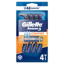 Gillette Sensor 3 Comfort Disposable Razor 4 pack thumbnail 1