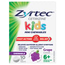 Zyrtec Kids Chewable Grape 5mg - 10 tablets thumbnail 1