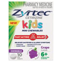 Zyrtec Kids Chewable Grape 5mg - 10 tablets thumbnail 1
