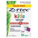 Zyrtec Kids Liquid Grape 120ml - 2 pack thumbnail 1