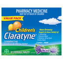 Claratyne Children's Hayfever & Allergy Relief Grape 50 chewable tablets thumbnail 1