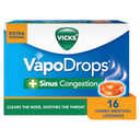 Vicks Vapodrops +Sinus Congestion Honey Menthol 16 Lozenges thumbnail 6