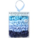 Wicked Sista Slim Satin Scrunchie Set Blue Horizon 8 piece thumbnail 1