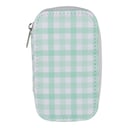 Wicked Sista Zipper Manicure Set Mint Gingham 4 piece thumbnail 1