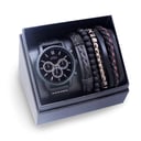 Men's Republic Watch set with 4 Bracelets - Black 1 each thumbnail 1
