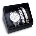 Men's Republic Watch set with 2 Bracelets - Chrome/Black 1 each thumbnail 1
