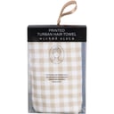 Wicked Sista Turban Hair Towel Classic Gingham 1 each thumbnail 2