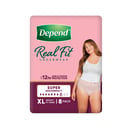 Depend RealFit Super Underwear Female Extra Large 8 pack thumbnail 1