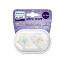 Avent Ultra Start Soother - Night time Glow 0-6 Months 2 pack thumbnail 1