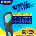 Scholl In-Balance Ball Of Foot & Arch Orthotic Insole Large 1 pair thumbnail 6