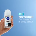 Nivea Deodorant Roll On Invisible Black & White Pure 50ml thumbnail 4