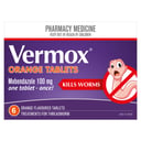 Vermox Treatment For Threadworm Orange Flavoured 6 Tablets thumbnail 1