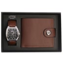 Men's Republic Watch Set With Leather Wallet Brown 1 each thumbnail 1