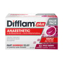Difflam Plus Anaesthetic Triple Action Wild Berry 32 lozenges thumbnail 1