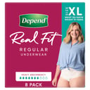 Depend Underwear RealFit Female X/Large 8 pack thumbnail 6
