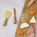 Davis & Waddell Acacia & Brass Cheese Knives Set 3 pieces thumbnail 3