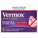 Vermox Treatment For Threadworm Chocolate Flavoured Chewable 6 Tablets thumbnail 1