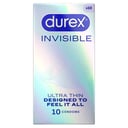 Durex Invisible Ultra Thin Regular Fit Condoms 10 pack thumbnail 1