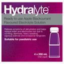 Hydralyte Ready to Use Liquid Apple/Blackcurrant Flavoured 250ml - 4 pack thumbnail 4