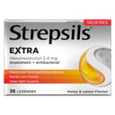 Strepsils Extra Honey & Lemon Throat 36 lozenges thumbnail 1