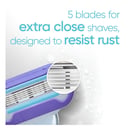 Gillette Venus Deluxe Smooth Swirl & Platinum Women's Razor Blade Refills 4 pack thumbnail 3