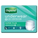 Depend Underwear Super Plus Large 9 pack thumbnail 1