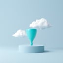 Hello Period Average Cervix Cup Medium Blue 60g thumbnail 4