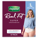 Depend RealFit Super Underwear Female Large 8 pack thumbnail 7