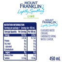 Mount Franklin Lightly Sparkling Water Lime 450ml thumbnail 2
