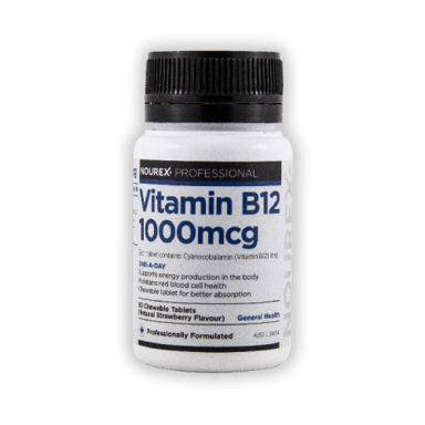Nourex Professional Vitamin B12 1000mcg - 60 chewable tablets