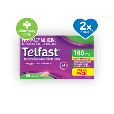Telfast 180mg - 80 tablets