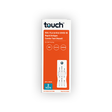 TouchBio RSV, Flu A/B & COVID-19 Rapid Antigen Self-Testing Kit 2 pack