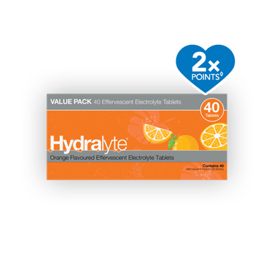 Hydralyte Effervescent Orange 40 tablets