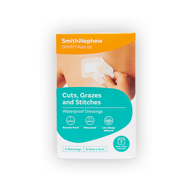Opsite Post-Op Waterproof Barrier Dressing 6.5cm X 5cm - 5 pack