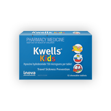 Kwells Kids Travel Sickness Prevention 12 chewable tablets