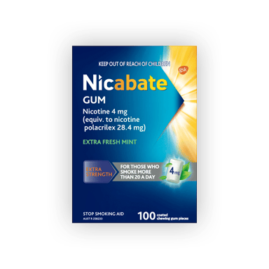 Nicabate Gum 4mg - 100 pieces