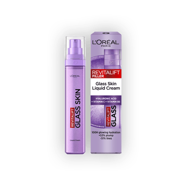 L'Oreal Paris Revitalift Filler Glass Skin Liquid Cream Face Moisturiser 50ml