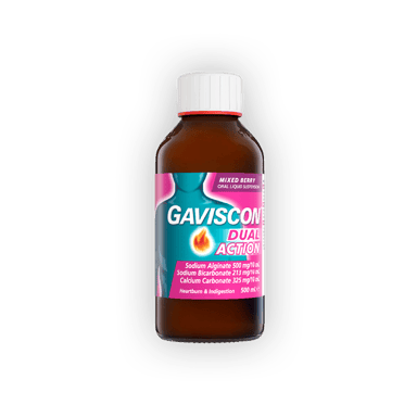 Gaviscon Dual Action Liquid Mixed Berry 500ml