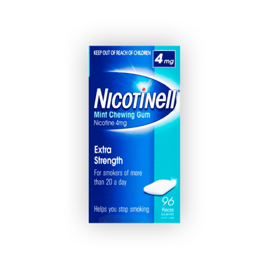 Nicotinell Mint Nicotine Chewing Gum 4mg Extra Strength 96 pieces^