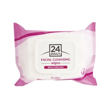24 Daily Facial Cleansing Wipes Moisturising - 25 wipes