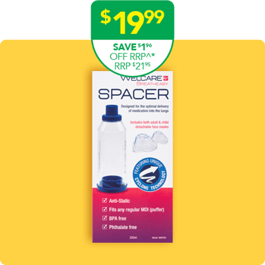 Welcare Spacer With Child & Adult Mask 1 each