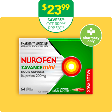 Nurofen Zavance Mini 64 liquid capsules