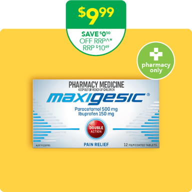 Maxigesic Paracetamol 500mg + Ibuprofen 150mg - 12 tablets