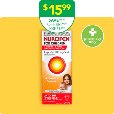 Nurofen for Children 3 Months to 5 Years Strawberry 100ml